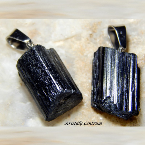 Fekete turmalin (sörl) medál